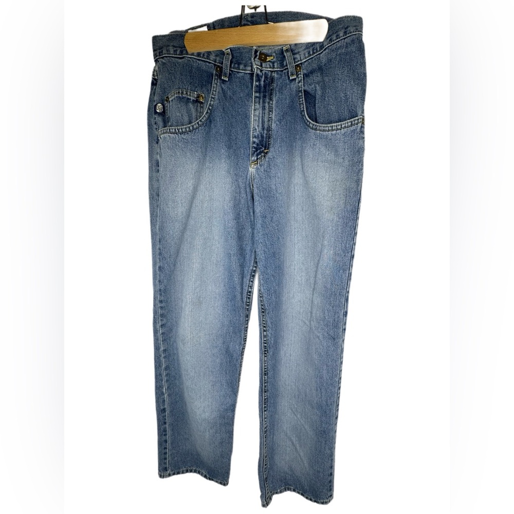 Lee Dungarees Distressed Baggy Straight Leg Jeans Size 36 waist